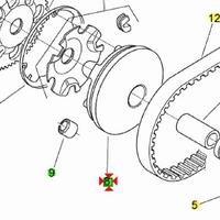 Contenitore rulli con Bussola Aprilia Mojito 50 AP