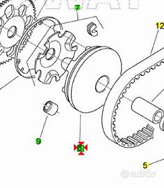 Contenitore rulli con Bussola Aprilia Mojito 50 AP