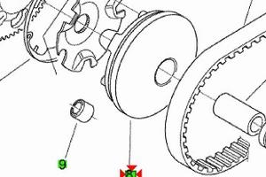 Contenitore rulli con Bussola Aprilia Mojito 50 AP