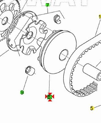 Contenitore rulli con Bussola Aprilia Mojito 50 AP