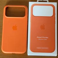 Cover iPhone 17 Pro Max silicone arancio originale