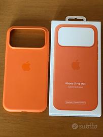 Cover iPhone 17 Pro Max silicone arancio originale