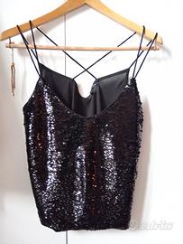 Canotta con paillettes 