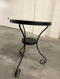 Tavolino rotondo IKEA NORESUND in metallo – nero