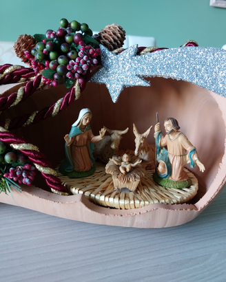 Natività in anfora di terracotta