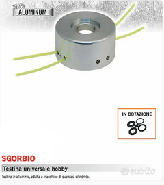 Testina decespugliatore in alluminio "Sgorbio"