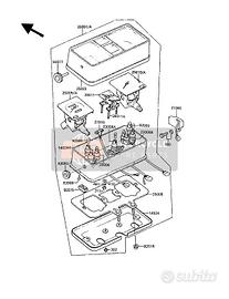 Coperchio scatola strumenti Kawasaki Z1300 2502310