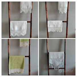 Asciugamani con pizzo a uncinetto