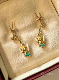 Orecchini Pendenti Angeli Oro