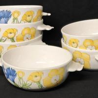 Ernestine Salerno anni ’60 Set 6 tegamini ceramica