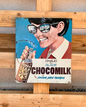 Insegna Vintage Chocomilk – Targa litografata