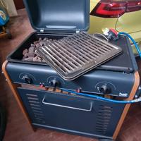 Barbecue BST multigas pietra lavica e piastra