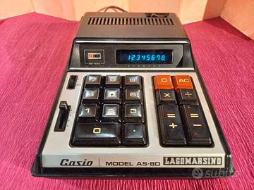 Calcolatrice Vintage Casio AS-8D Lagomarsino funzi