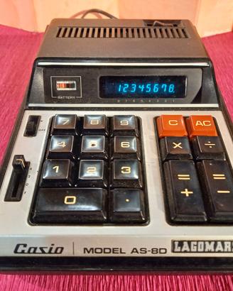 Calcolatrice Vintage Casio AS-8D Lagomarsino funzi