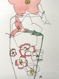 Dipinto acquerelli fiore