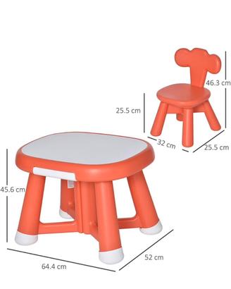 Tavolo e 2 sedie per bambini