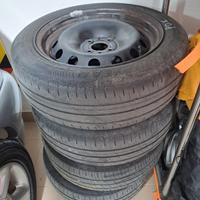 4 ruote complete di cerchi originali FIAT Lancia