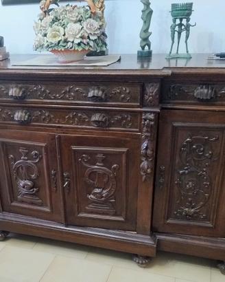 2 CREDENZE ANTICHE IN LEGNO MASSELLO 
