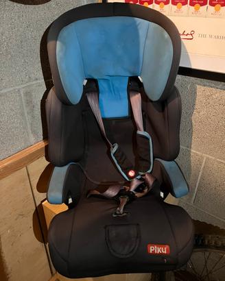 Seggiolino auto bambini Piku nero e azzurro