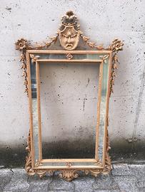 Cornice in legno grezzo artigianale