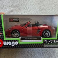 Modellino Bburago Porsche 718 Boxster rossa Nuovo