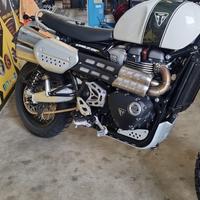 Triumph Scrambler 1200 collettore scarico Titanio