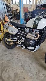 Triumph Scrambler 1200 collettore scarico Titanio