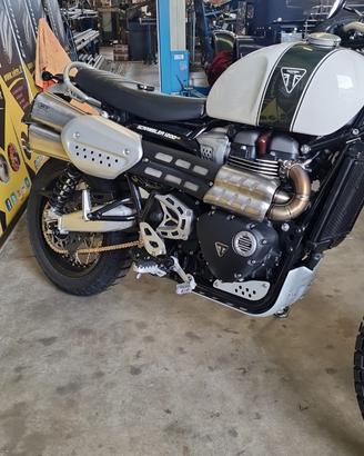 Triumph Scrambler 1200 collettore scarico Titanio