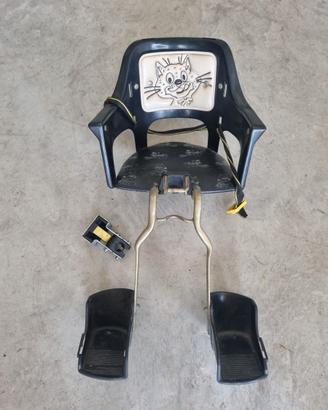 Seggiolino anteriore bici  con poggiapiedi