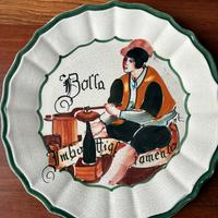 Piatto in ceramica vintage da appendere