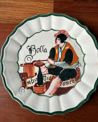 Piatto in ceramica vintage da appendere