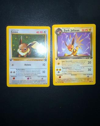 Pokemon Eevee e Jolteon prima edizione.