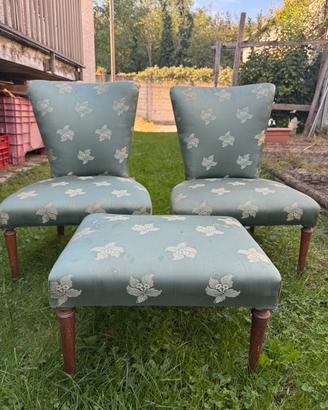 Poltrone con poggiapiedi anni 50