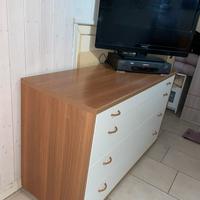 Comó + 2 comodini in legno