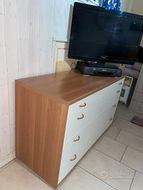 Comó + 2 comodini in legno