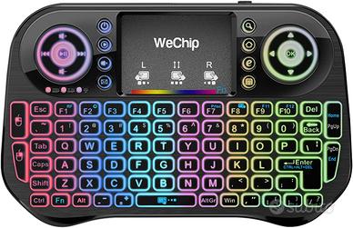 [4 in 1]WeChip Mini Tastiera Wireless con Touchpad