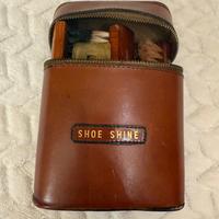 Set raro da viaggio Vintage per scarpe vera pelle