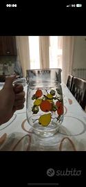 Caraffa in vetro temperato decorata, 1,8 l