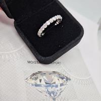Anello argento moissanite pari quasi ai diamanti 