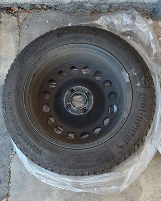 Cerchi+gomme invernali 195/60 R16 Continental