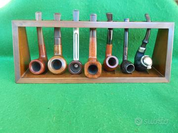 pipa portapipe Brebbia legno massello 7 posti