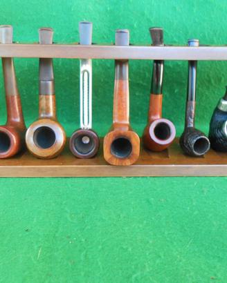 pipa portapipe Brebbia legno massello 7 posti