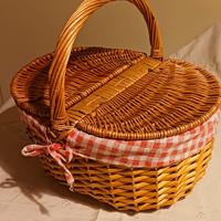 cestino vimini vintage