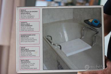 Sedile per vasca da bagno regolabile (65-70 cm) in