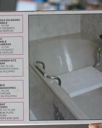 Sedile per vasca da bagno regolabile (65-70 cm) in