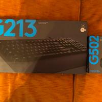 tastiera logitech  G213 RGB + Mouse logitech G502