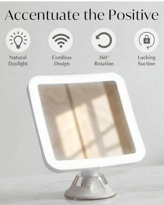 Specchio ingranditore 10x Fancii con luce LED