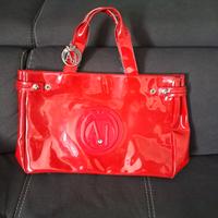 borsa vernice rossa Armani