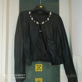 Giacchina ecopelle con applicazioni