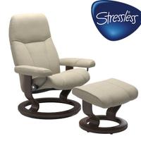 STRESSLESS - POLTRONA RELAX IN PELLE CON POUF